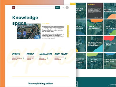 UI Design | Impact Hub's Knowledge Management Platform branding design design system graphic design layout design product design ui ui design uxui visual design web design