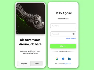 A New login Page User Interface. app branding design graphic design illustration logo typography ui ux vector