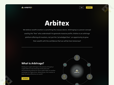 Arbitex.io - Crypto Landing Page binance bitcoin blockchain coin crypto crypto wallet crypto website cryptocurrency currency exchange finance investment landing page trade trading uiux uiux design