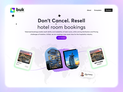 Resell Hotel Bookings #NFT booking branding crypto hospitality hotel marketplace nft tokenizing ui ux web design webflow