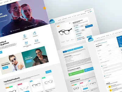 Glasses eCommerce Design! dubaidesigner flatdesign uidesign ux website