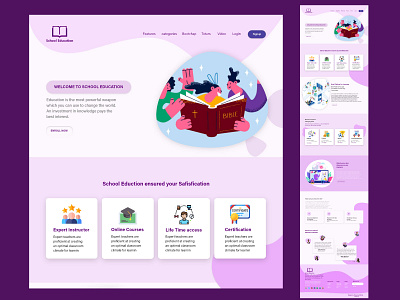 School Education Website Landing page branding education education website graphic design landing page marketing school website ui ui page uux ux website ui