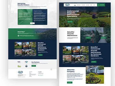 Ground Maintenance Website design dribbble flatdesign graphic design ui ui design uidesign website