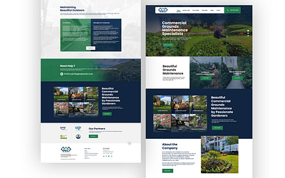 Ground Maintenance Website design dribbble flatdesign graphic design ui ui design uidesign website