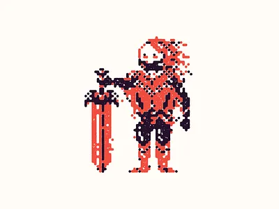 WARRIOR character art concept art design illustration illustrator pixel pixel art texture vector