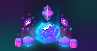 NFT isometric illustration designed in Figma nft