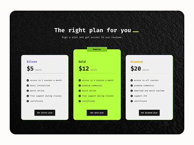 Daily UI 030 - Pricing dailyui dailyui 30 design pricing ui uidaily uidaily 30