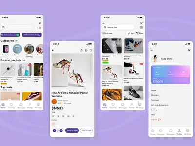 E-Commerce App app design ui