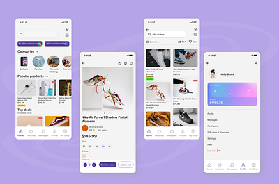 E-Commerce App app design ui