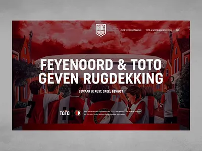 TOTO Rugdekking x Feyenoord campaign feyenoord football gambling graphichunters interface lottie page transition rugdekking scrolling smooth scroll soccer sports toto website