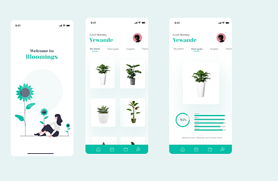 Bloomings app design ui ux