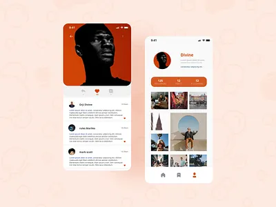 Social Media page UI 3d animation app branding design graphic design illustration logo typography ui ux vector