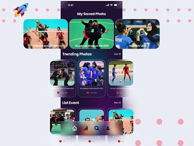 APP Design : Home Screen app branding design galeries app home screen mobile mobile app mobile design my gallery app on boarding splash screen trends ui ui ux vector