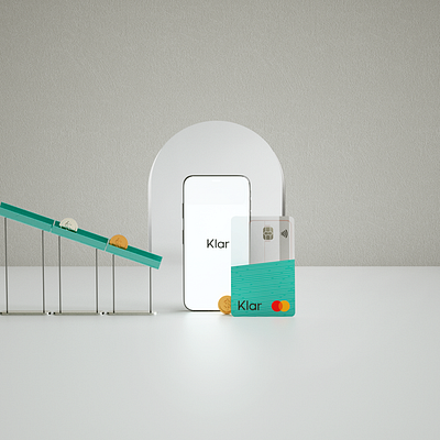 Klar Incoming transaction 3d art 3d illustration app bank cinema4d credit card digital banking klar mobile mobile app money octanerender screen