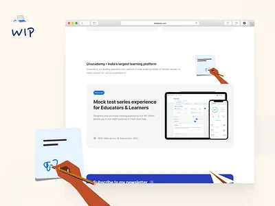 Hand holding pencil illustration • Portfolio redesign illustration minimal ui uidesign ux web design