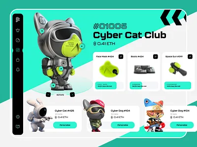 Personalized NFT Marketplace Concept koncepted marketplace mint nft nfts teal