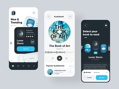Music Player Mobile App app apple music audio book audio player interface minimal mobile app music app music player play player player ui playlist podcast podcasts song sound spotify streaming ux