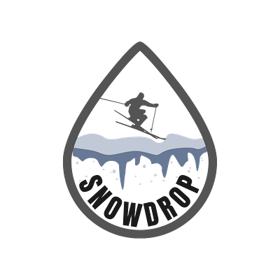 Ski mountain logo | Snowdrop design graphic design logo