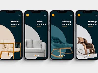 Furniture Onboarding app branding design graphic design illustration logo typography ui ux vector