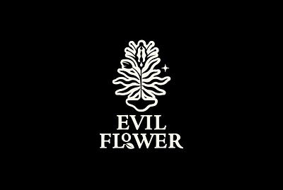 Evil flower branding dark design devil evil flower halloween horror illustration logo vagina vector witch
