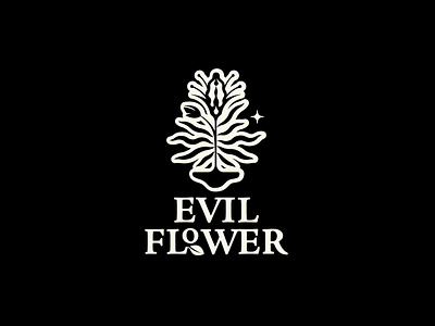 Evil flower branding dark design devil evil flower halloween horror illustration logo vagina vector witch