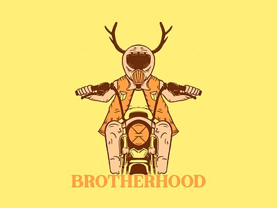 BROTHERHOOD adventure badge brotherhood cooperation design greeting handdrawn illustration isolated logo meeting partner retro silhouette summer team trust underwater unity vintage