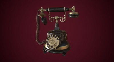 Phone Vintage Telephone 3d graphic design phone