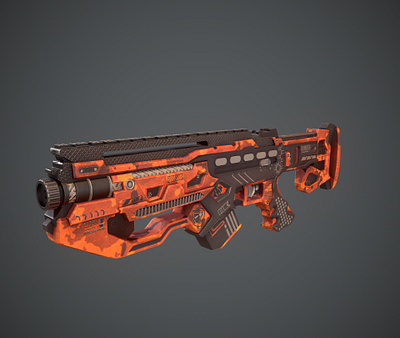 Space gun sci fi concept weapon 3d graphic design gun