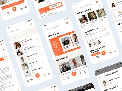 E-Commerce App UI Kit app application booking e commerce mobile online shop online store shop store website