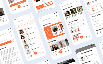 E-Commerce App UI Kit app application booking e commerce mobile online shop online store shop store website