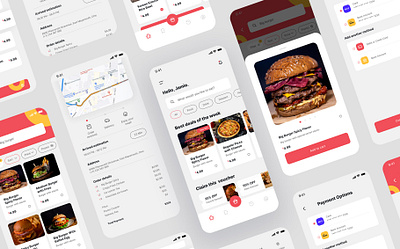 Food Services App UI Kit app application cafe delivery e commerce food online order restaurant shop store