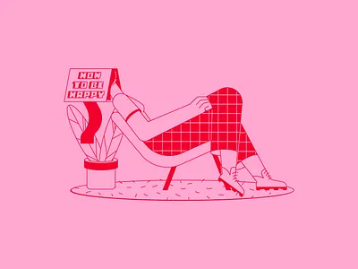 How To Be Happy 2d art adobe illustrator behance character character design character designer design dribbble flat character flat design flat designer freelance illustrator girl vector illustration illustrator outline illustration procreate vector vector character women vector