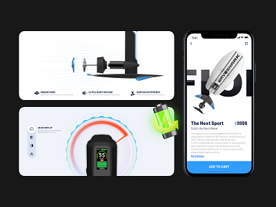 Catch the Wave | Engine Quiet Experience design interface product sea sport uiux web website