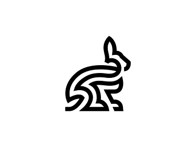 Hare animal branding designer geometric hare icon identity illustration line logo logodesign logodesigner logos mark minimal monoline rabbit vector
