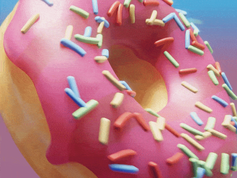 The Great Donut 3d animation donut food pastry product animation