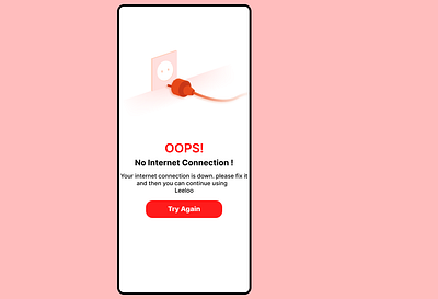 No Internet connection error nointernet screen ui