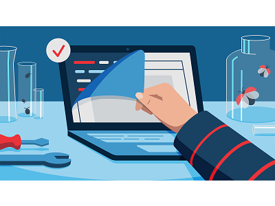 QA vector illustration design flat graphic design illustration vector
