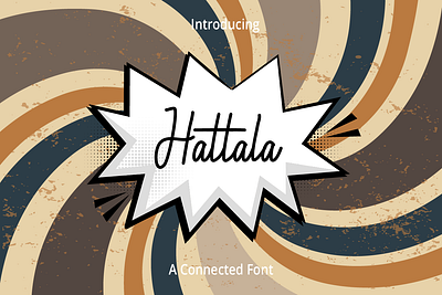 Hattala Connected Font branding font illustration illustrator