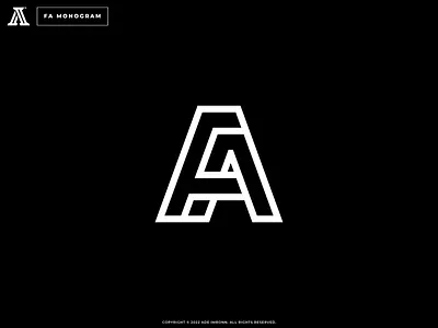 FA MONOGRAM af design fa icon letter lettering logo logomark mark monogram typography