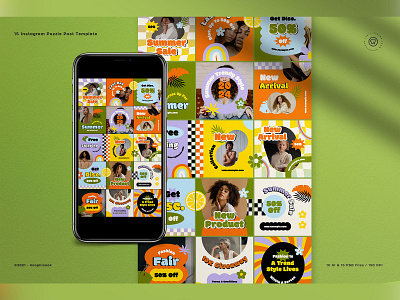 Summer Instagram Puzzle colorful discount fashion graphicook graphicook studio instagram instagram post instagram story promo promotion sale social media summer summer vibes vibrant