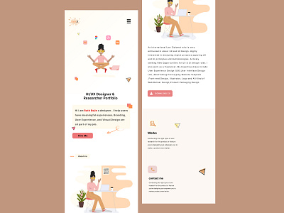 Mobile version representation of my portfolio home page animation app branding design graphic design icon illustration minimal ui ux web