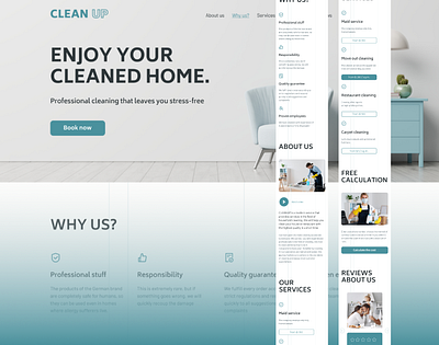 Cleaning Company design figma ui uiux uiux designe web web designe