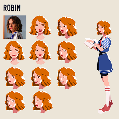 Robin - Stranger Things 2d animation character design illustration motion graphics pride robin stranger things vector