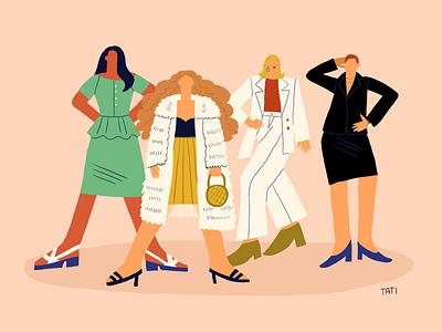 Sex & the city art character fashion friends illustration illustrator lifestyle look manhattan new york people sex and the city streetstyle ui vector vogue woman