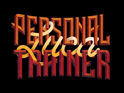 Typography "Personal Trainer Luca" branding graphic design illustration lettering type