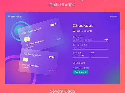 Daily UI #001 - Credit Card Checkout Page dailyui design glassmorphism graphic design ui web web design web page website