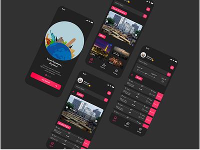 Flight Booking App animation app application darkmode darkmodeui design flight illustration ios iphone mobile mobileui ui uiux uiux design ux vector