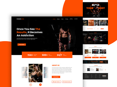 GYM - Train Your Body coaching figma fitness graphic design gym photoshop training ui uidesign uiux uxui website