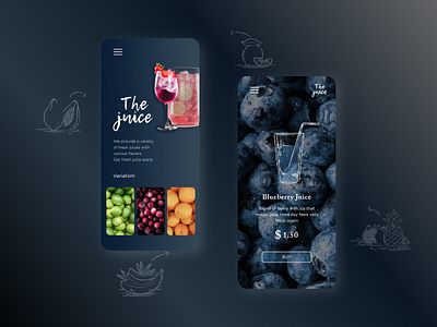 The juice - Cocktail App app branding case creative design followme graphic design juice mobileapp ui ux