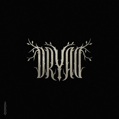 Dryad ancient greek ancient legend dryad gothic greek mythology illustration legend letter lettering logo logotype modern myth mythology typography